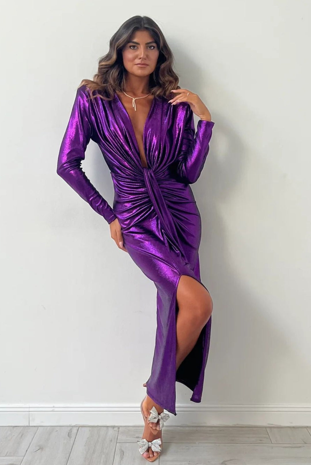 Rochie metalica 'Elegance' Mov