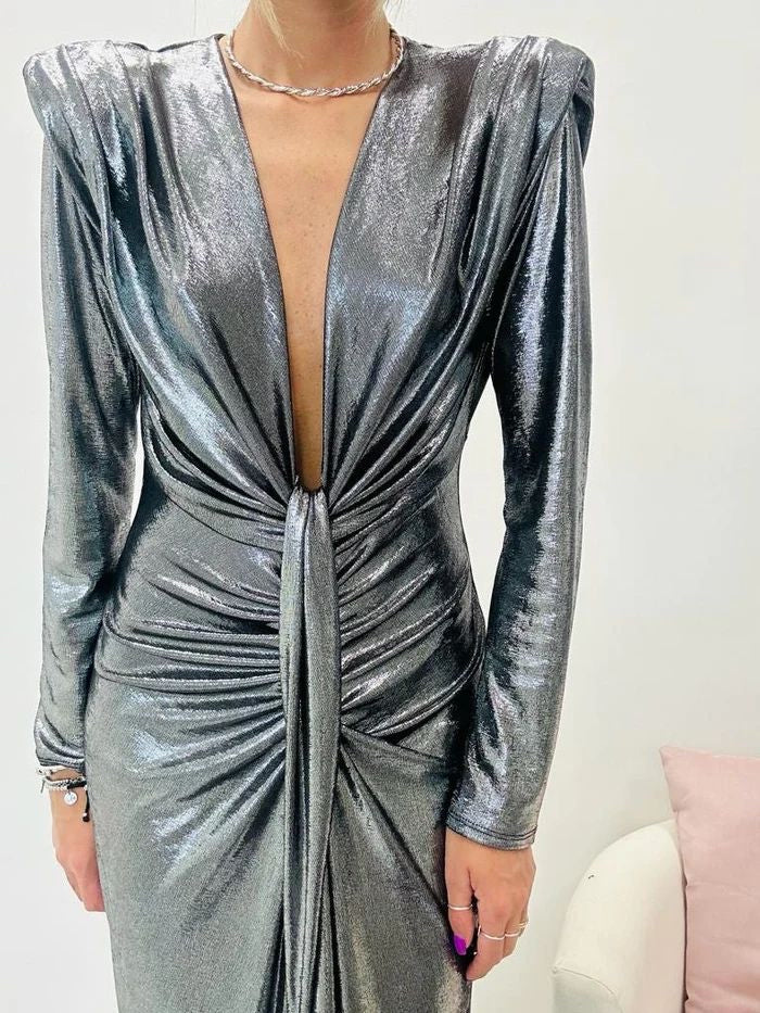 Rochie metalica 'Elegance' Silver
