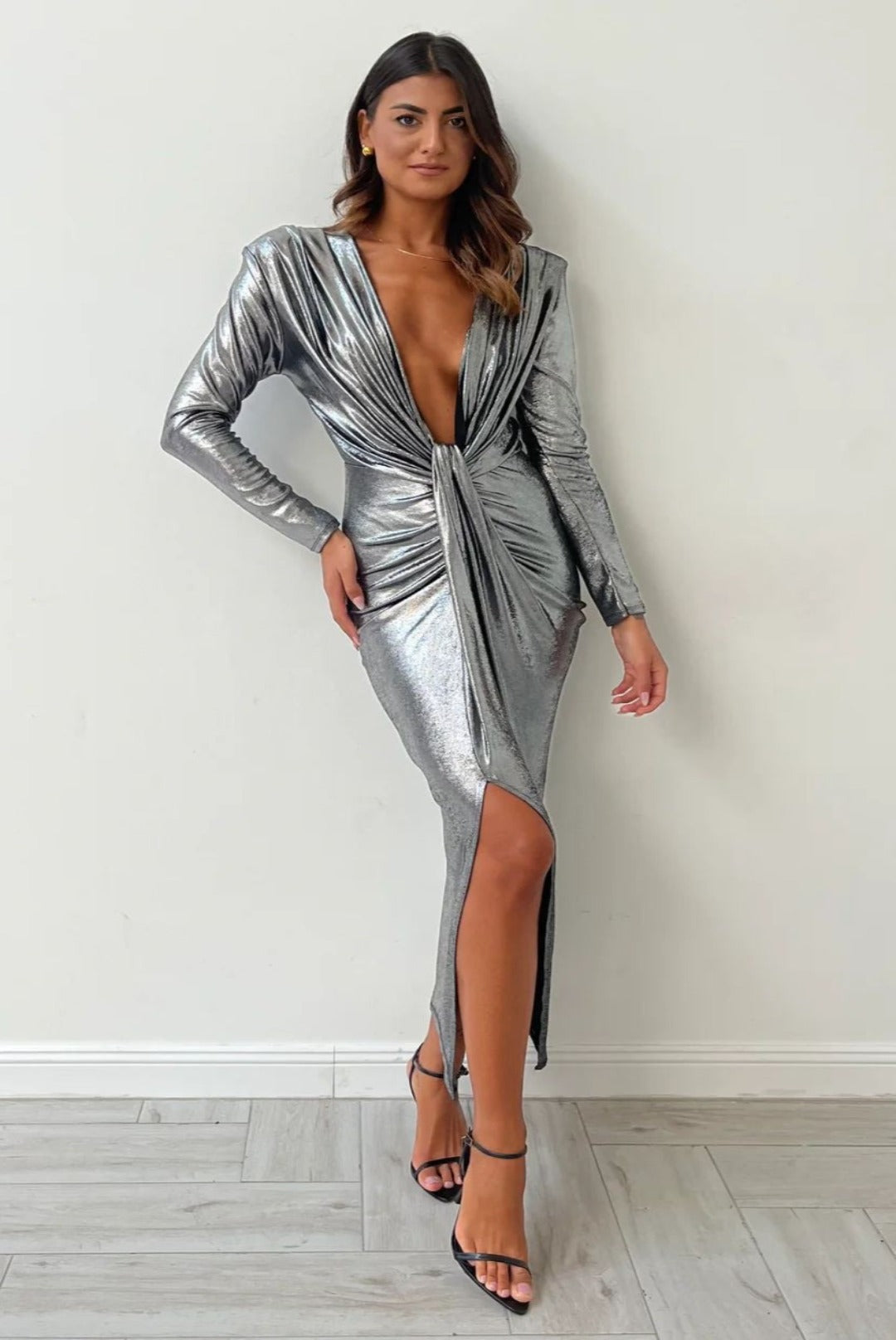 Rochie metalica 'Elegance' Silver
