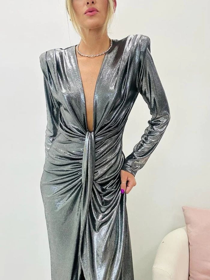 Rochie metalica 'Elegance' Silver