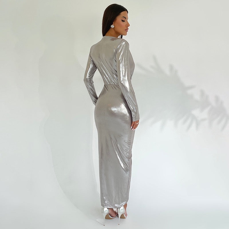 Rochie metalica 'Elegance' Silver