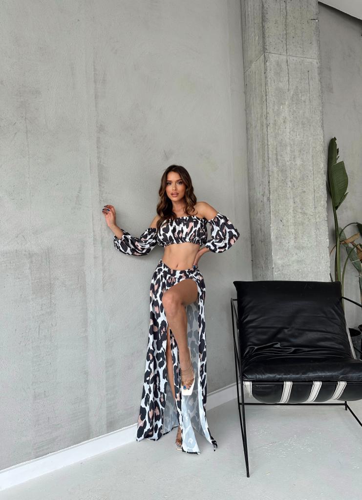 Compleu de plaja din doua piese "Punta Cana" Leopard