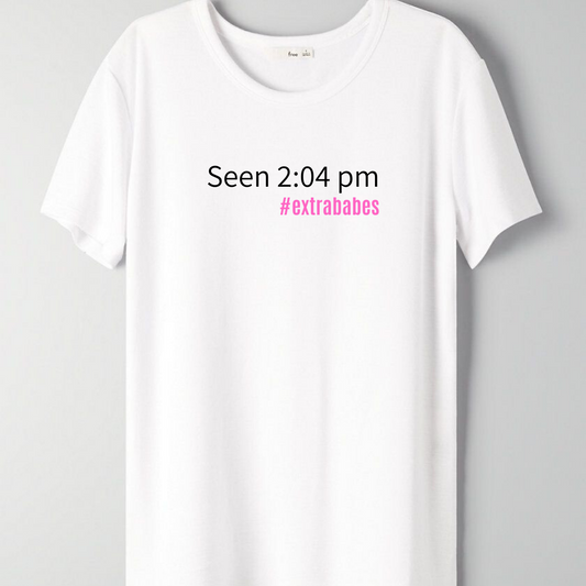 TRICOU 'SEEN AT' - Tricou EXTRABABES cu mesaj