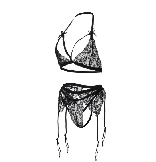 SET LENJERIE 'PASSION' - Set lenjerie intima dantela din 3 piese