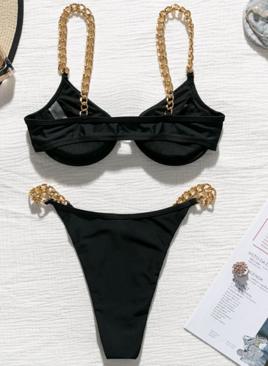 COSTUM DE BAIE 'BLACK CHAIN'