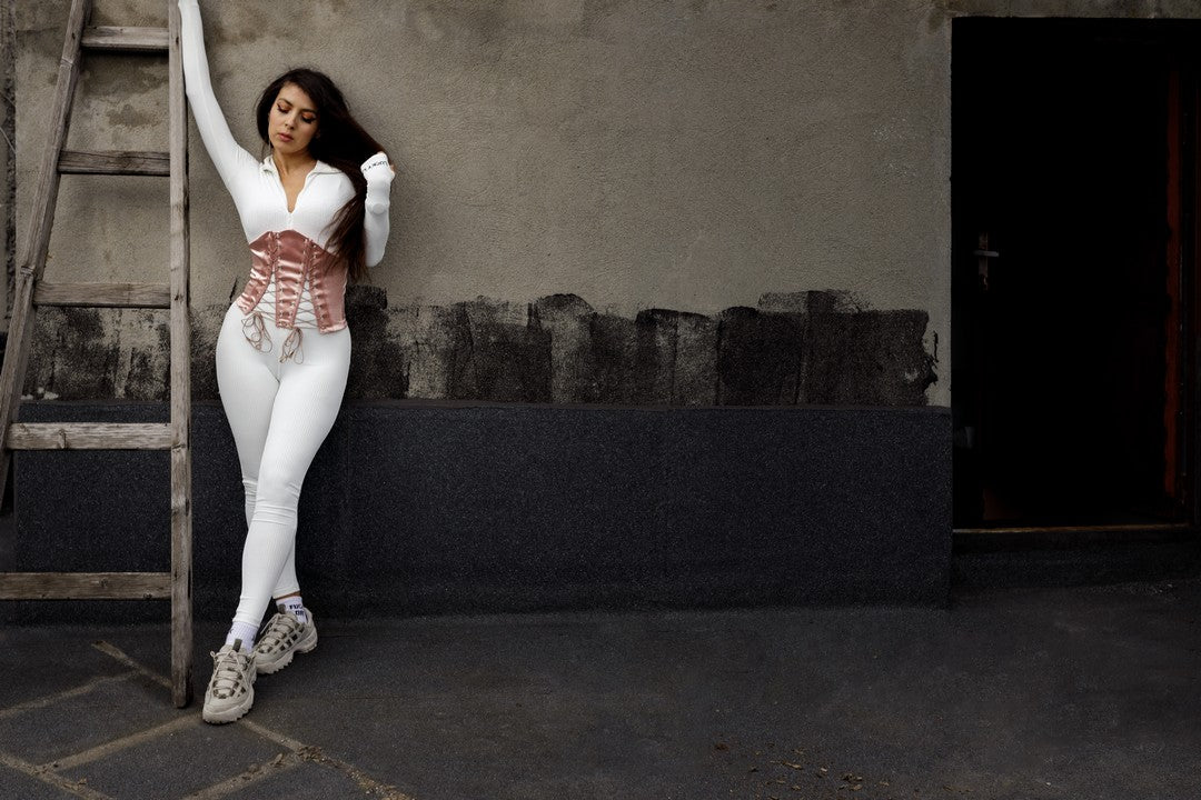 CORSET 'PINK LUXURY' - Corset roz modelator pentru talie