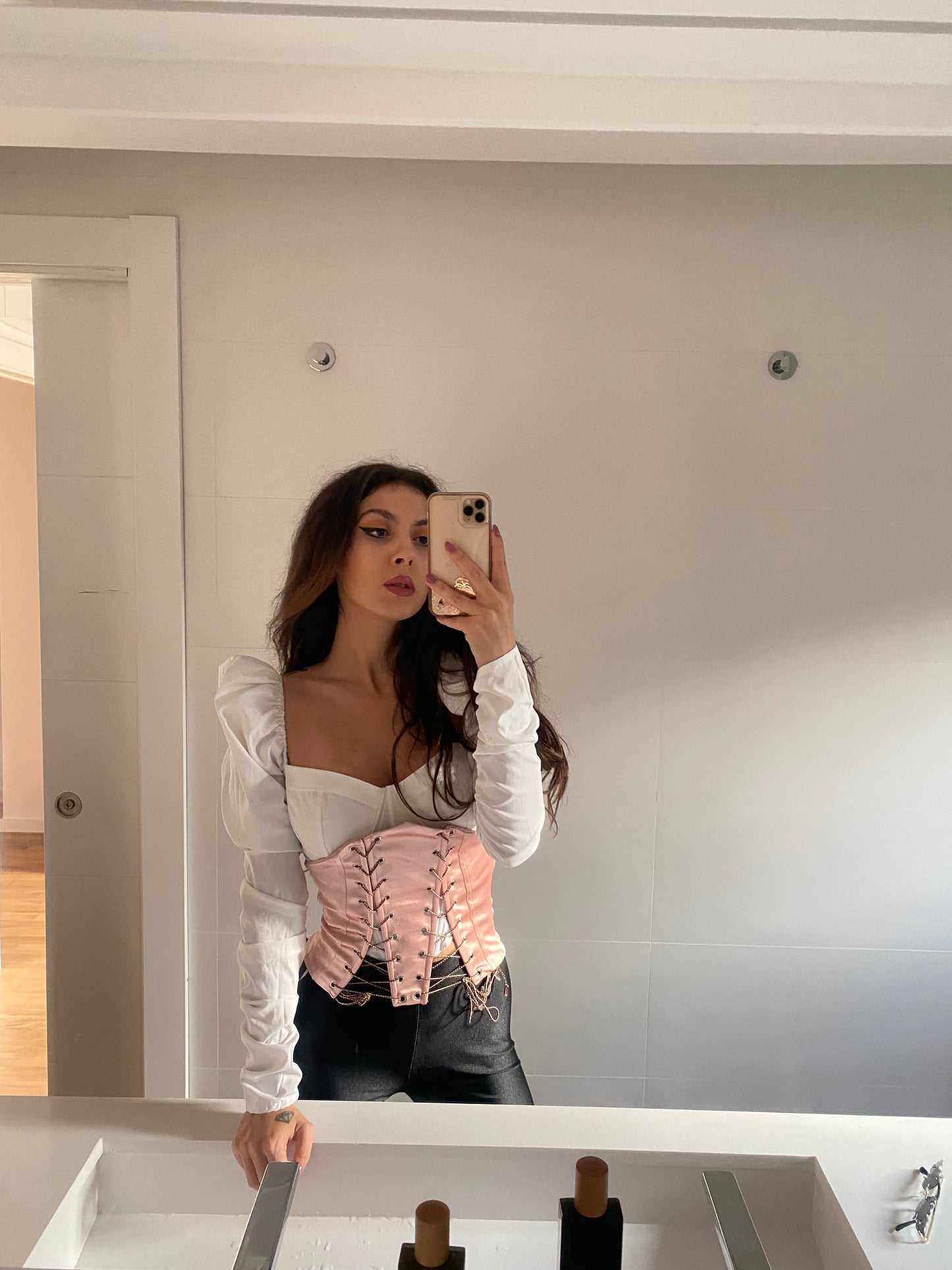CORSET 'PINK LUXURY' - Corset roz modelator pentru talie
