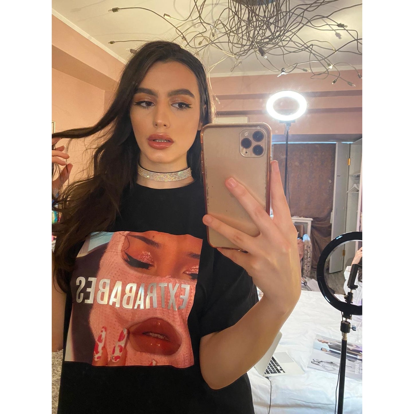 TRICOU 'EXTRABABES SAVAGE' - Tricou negru EXTRABABES cu mesaj
