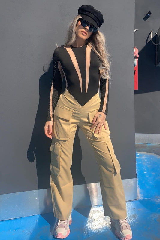 Pantaloni Cargo 'KIMBERLY' Bej