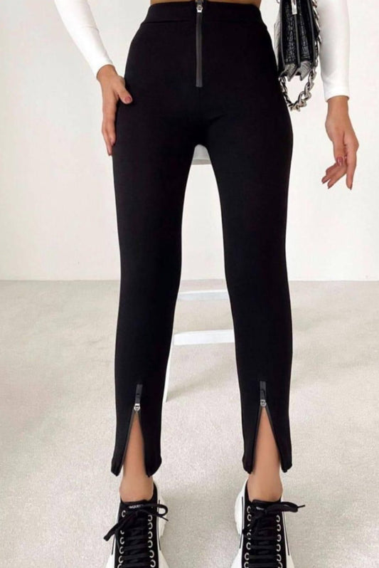 Colanti ‘Zip Up’ - Colanti cu talie inalta si detalii din fermoar