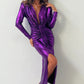 Rochie metalica 'Elegance' Mov