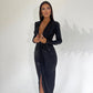 Rochie metalica 'Elegance' Neagra