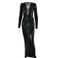 Rochie metalica 'Elegance' Neagra