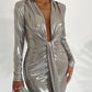 Rochie metalica 'Elegance' Silver