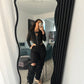 Body negru cu fermoar ‘Slim Fit’