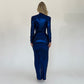 Rochie metalica 'Elegance' Albastru