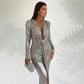 Rochie metalica 'Elegance' Silver