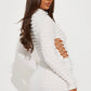 Rochie 'Caterina' - Rochie de vara, cu detalii din snururi laterale, alba