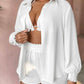 Set alb de vara 3 piese 'Summer Vibe'  - Compleude vara alb din 3 piese camasa, top, pantaloni scurti