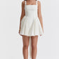 Rochie Ivory 'Cute Angel' - Rochie scurta de ocazie ivory cu spatele gol si detaliu cu fundita