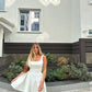 Rochie Ivory 'Cute Angel' - Rochie scurta de ocazie ivory cu spatele gol si detaliu cu fundita