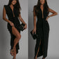 Rochie 'Elegance' Neagra fara maneci si decolteu adanc