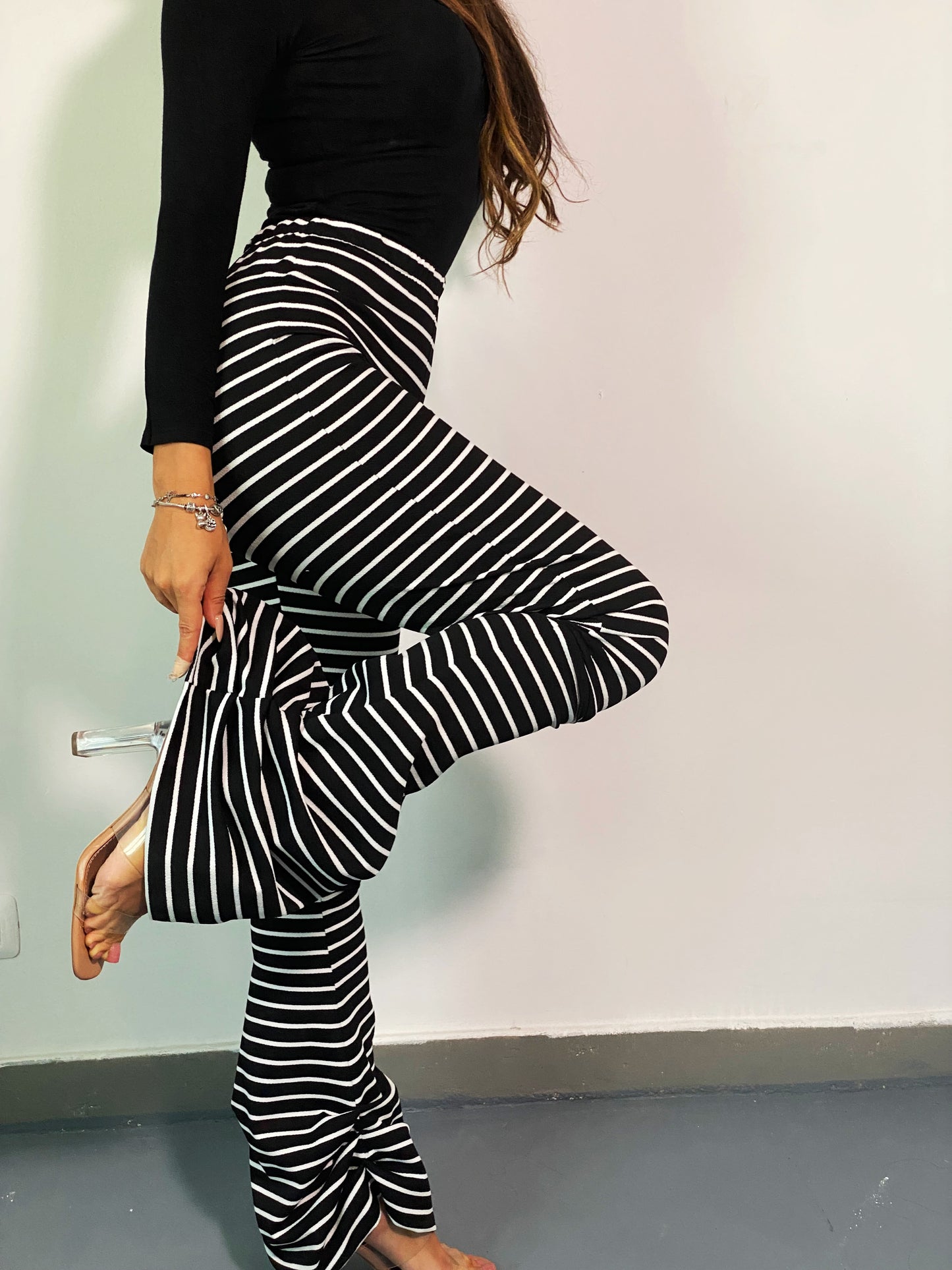 Pantaloni 'Zebra' - Pantaloni dama evazati