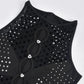 Salopeta 'Carmencita' - Salopeta de dama, croi mulat, detalii cut out, neagra