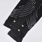 Salopeta 'Carmencita' - Salopeta de dama, croi mulat, detalii cut out, neagra