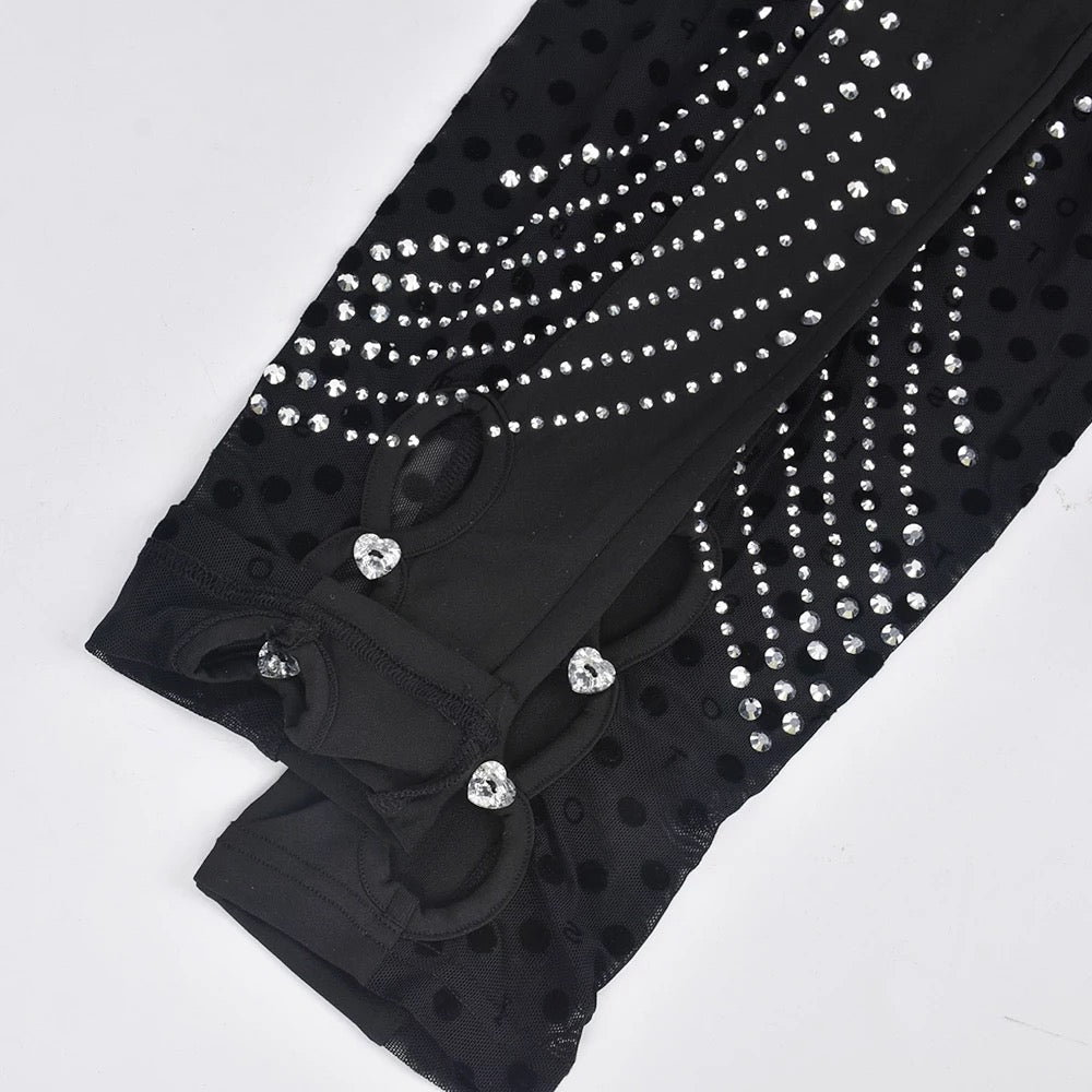 Salopeta 'Carmencita' - Salopeta de dama, croi mulat, detalii cut out, neagra
