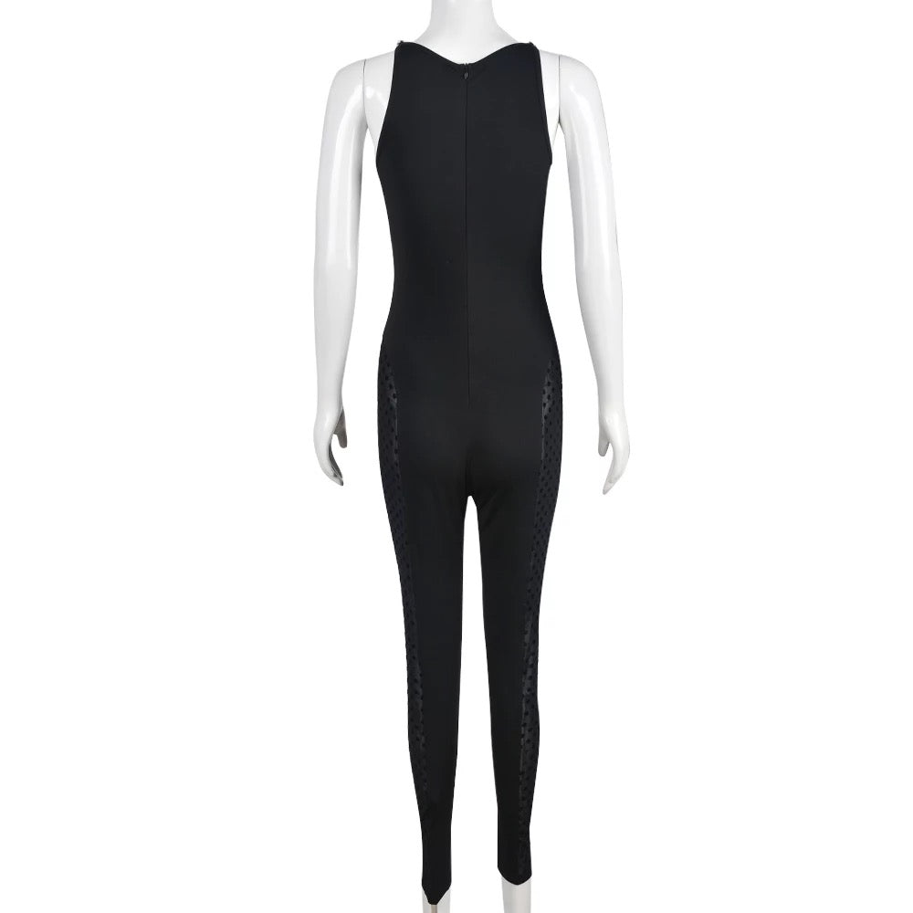 Salopeta 'Carmencita' - Salopeta de dama, croi mulat, detalii cut out, neagra