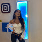 CORSET 'BRIDAL VIBE' WHITE -  Corset top alb din sifon cu detalii din pietre