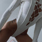 Body 'Juliet' Alb - Body dama cu maneca lunga decupat cu snururi alb
