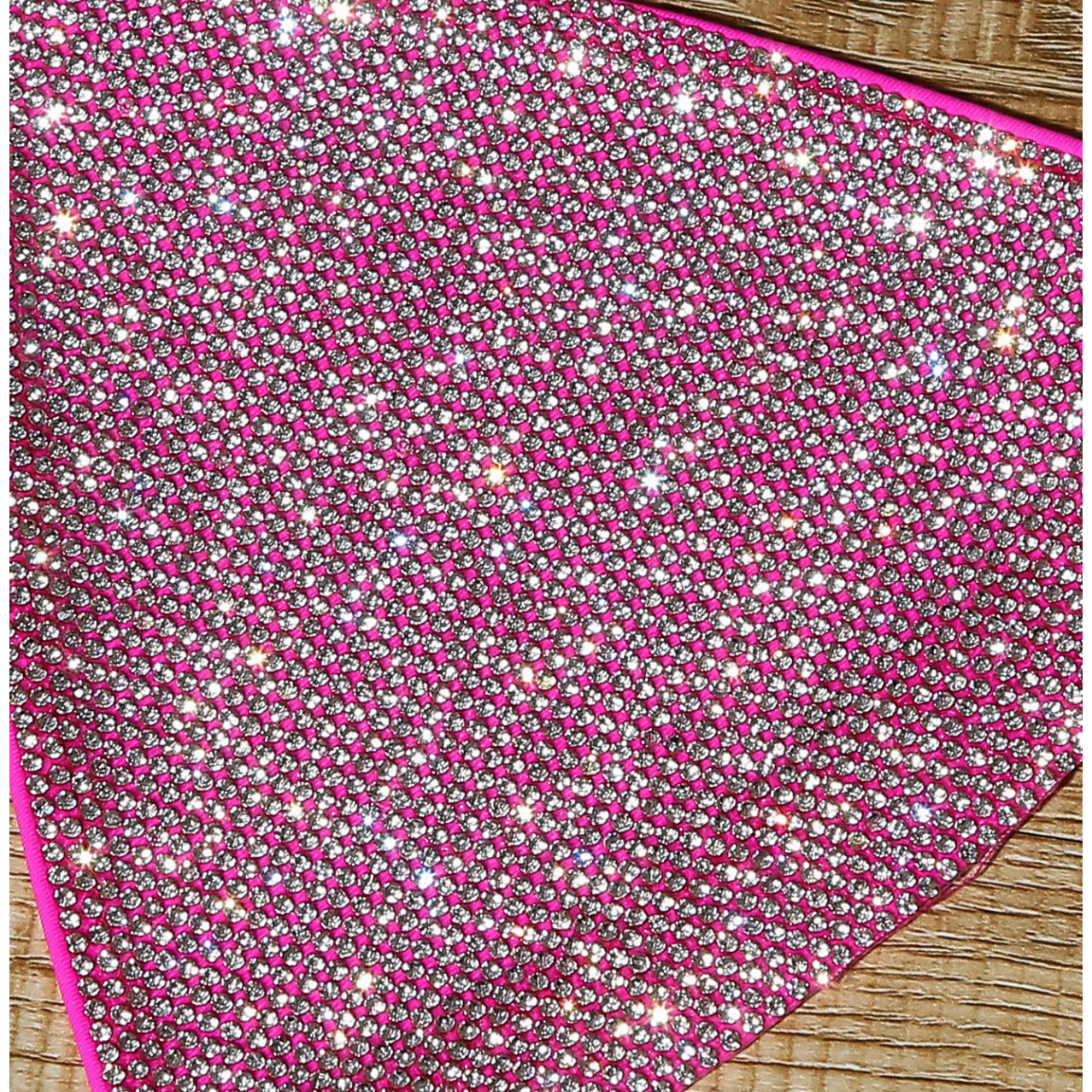 Costum de baie din doua piese 'Pink Diamond' cu detalii din strasuri