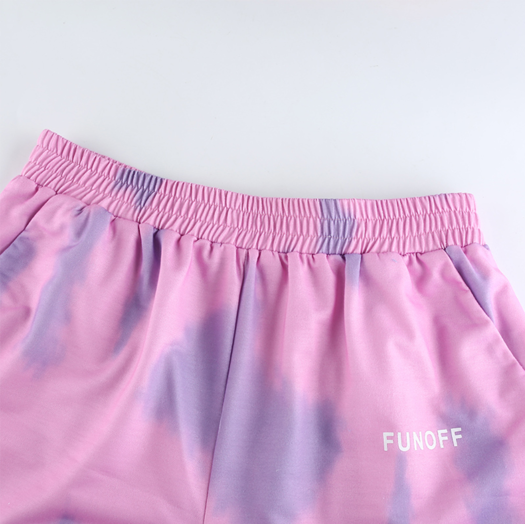 PANTALONI 'FUNOFF' - Pantaloni scurti trening tie dye