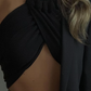 'CLEOPATRA' TOP - Top negru detaliu lant auriu
