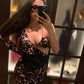 Rochie 'Leopard Queen' - Rochie de vara, lunga cu imprimeu de leopard si decupaje