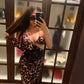 Rochie 'Leopard Queen' - Rochie de vara, lunga cu imprimeu de leopard si decupaje