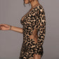 Rochie 'Leopard Queen' - Rochie de vara, lunga cu imprimeu de leopard si decupaje