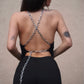 TOP 'CHAIN LOVE' - Top negru cu bretele din lant