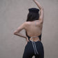 TOP 'CHAIN LOVE' - Top negru cu bretele din lant