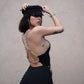 TOP 'CHAIN LOVE' - Top negru cu bretele din lant
