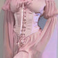 Rochie 'Pink Wave' - Rochie de vara, cu corset si maneci lejere, roz