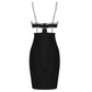 Rochie 'Sparkle Up' - Rochie neagra, cu efect modelator si detalii din pietre