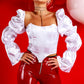 COLANTI ‘LATEX ZIPPER’ RED -  Colanti latex rosu cu fermoar frontal