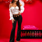 CORSET 'BRIDAL VIBE' WHITE -  Corset top alb din sifon cu detalii din pietre