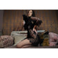 LENJERIE 'BLACK ANGEL' - Set lenjerie intima 3 piese neglijeu+halat+slip dantela