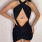 Rochie ‘Summer Heat’ - Rochie neagra, de vara cu detalii cut out