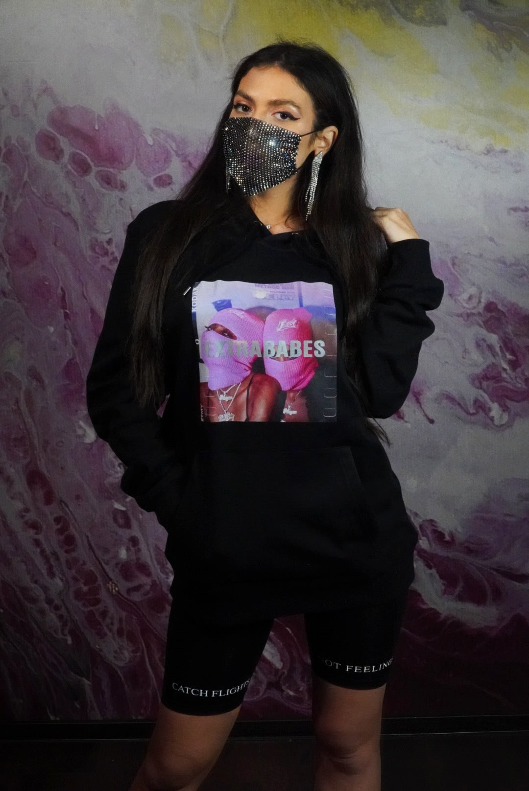 HANORAC 'NOT YOUR BAE' - Hanorac EXTRABABES cu mesaj