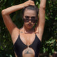 COSTUM DE BAIE INTREG 'TROPICAL QUEEN' NEGRU